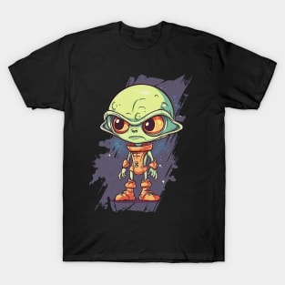 Alien cartoon, extra terrestrial funny conqueror T-Shirt